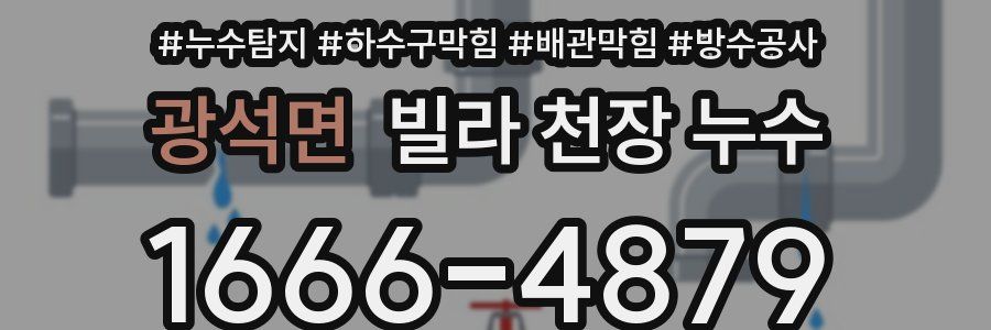 광석면 빌라 천장 누수