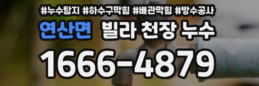 연산면 빌라 천장 누수