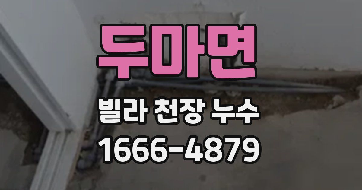 두마면 빌라 천장 누수