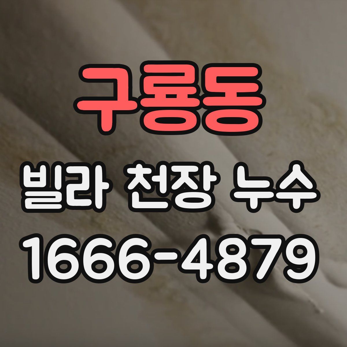 구룡동 빌라 천장 누수