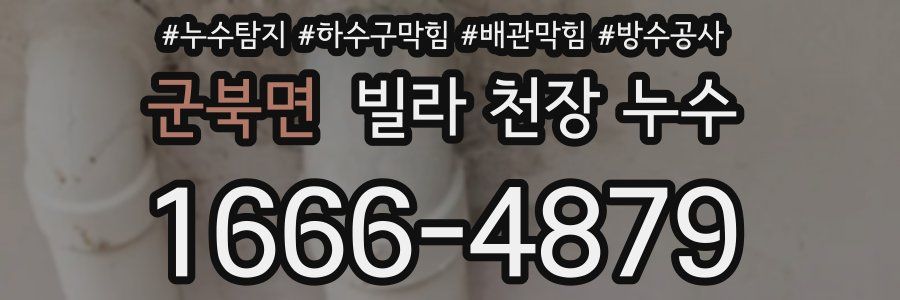 군북면 빌라 천장 누수