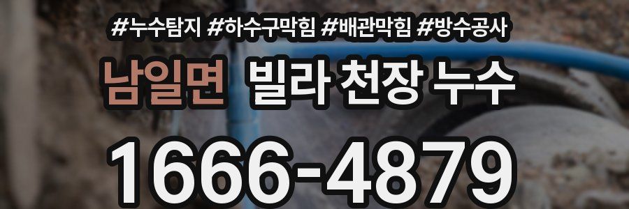 남일면 빌라 천장 누수