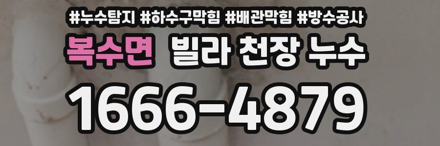 복수면 빌라 천장 누수