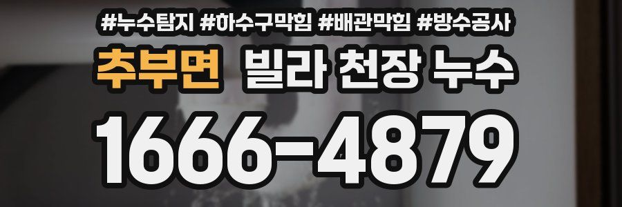 추부면 빌라 천장 누수