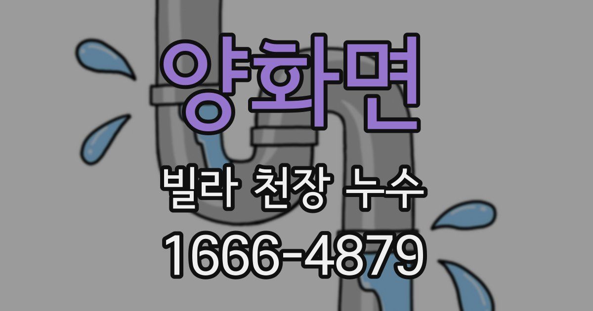양화면 빌라 천장 누수