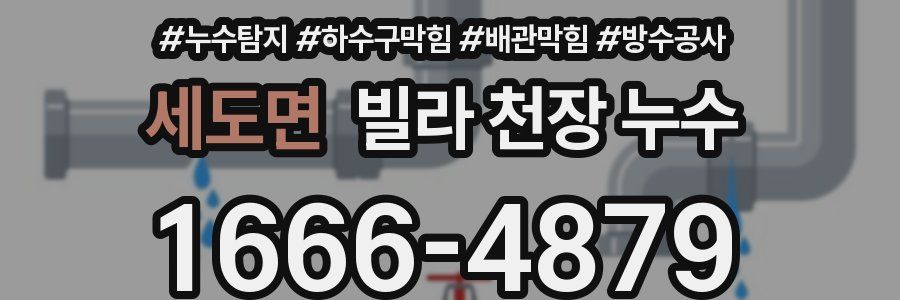 세도면 빌라 천장 누수