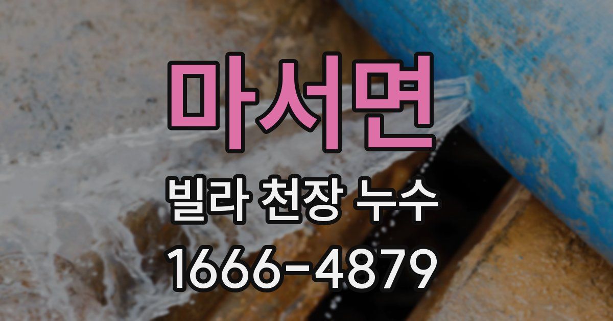 마서면 빌라 천장 누수