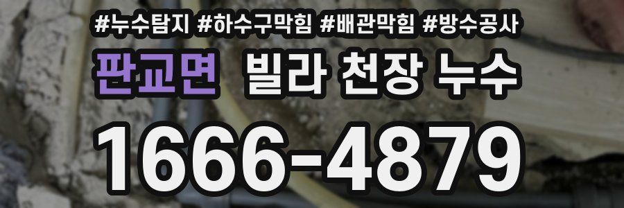 판교면 빌라 천장 누수