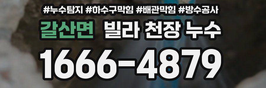 갈산면 빌라 천장 누수