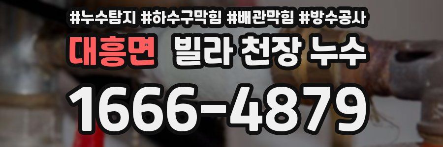 대흥면 빌라 천장 누수