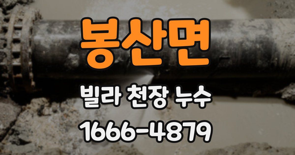 봉산면 빌라 천장 누수