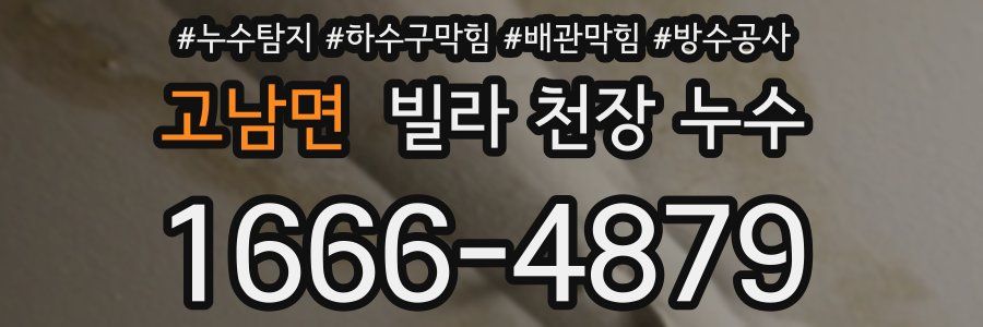 고남면 빌라 천장 누수