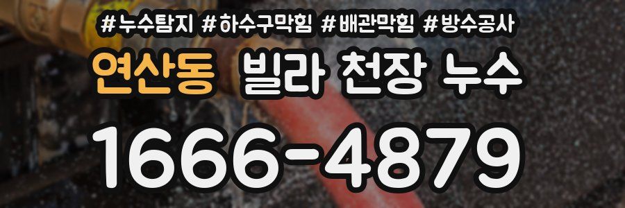 연산동 빌라 천장 누수