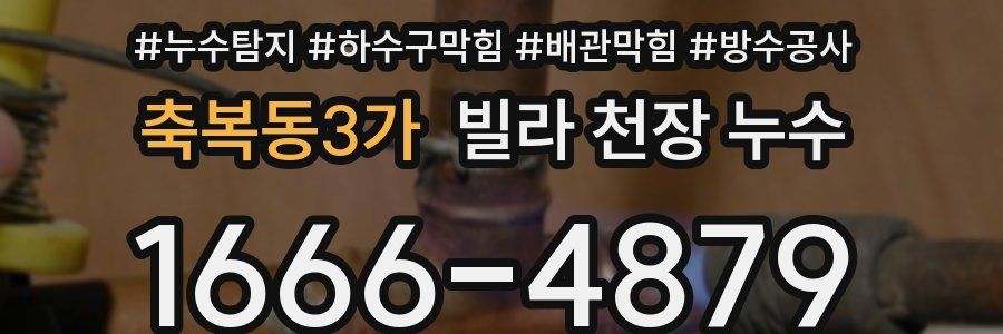 축복동3가 빌라 천장 누수