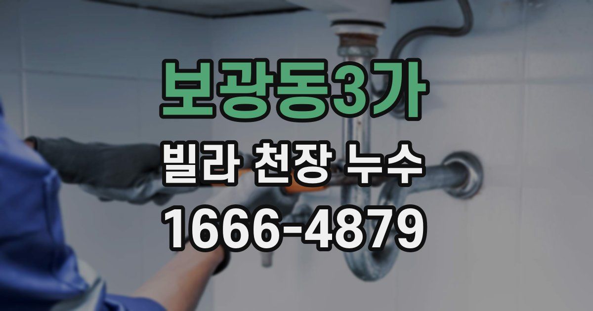 보광동3가 빌라 천장 누수