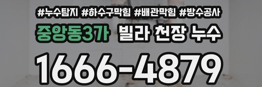 중앙동3가 빌라 천장 누수