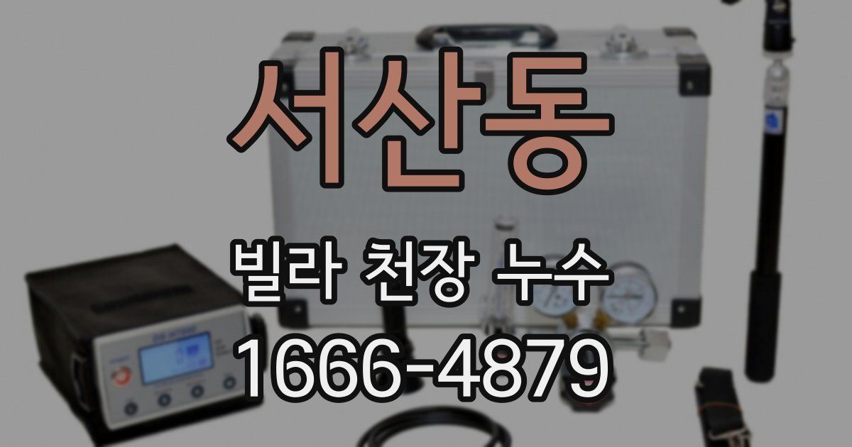 서산동 빌라 천장 누수