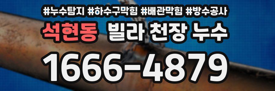 석현동 빌라 천장 누수