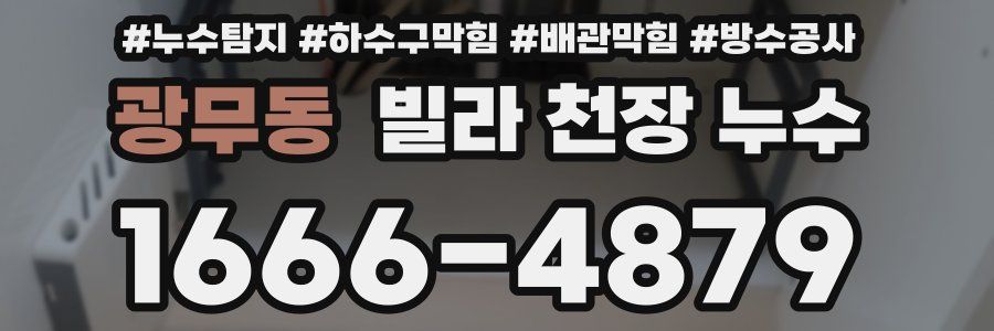 광무동 빌라 천장 누수