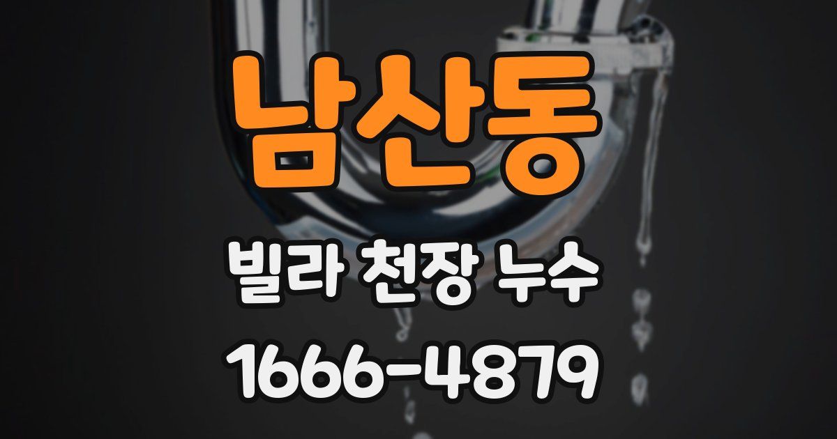 남산동 빌라 천장 누수