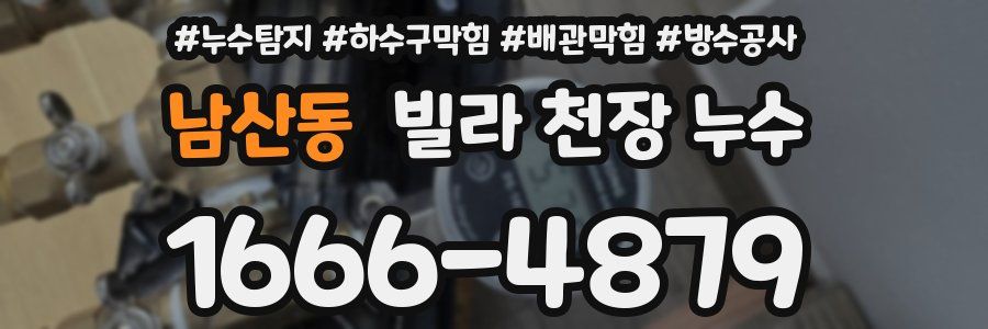남산동 빌라 천장 누수