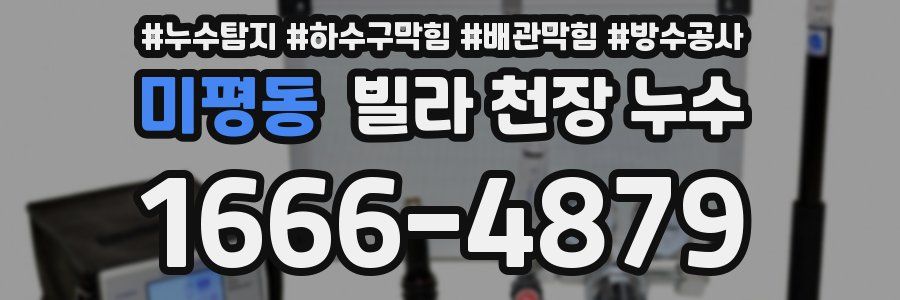 미평동 빌라 천장 누수