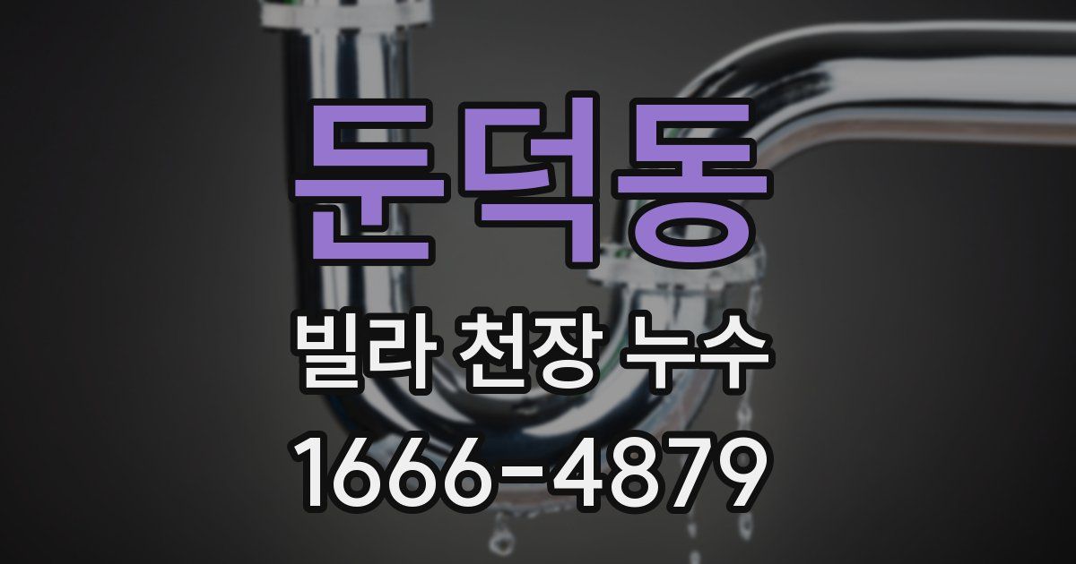 둔덕동 빌라 천장 누수