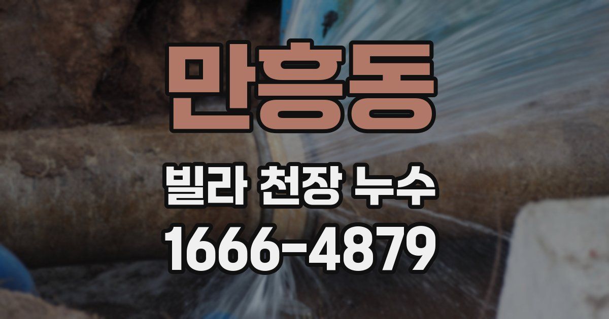 만흥동 빌라 천장 누수