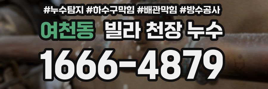 여천동 빌라 천장 누수