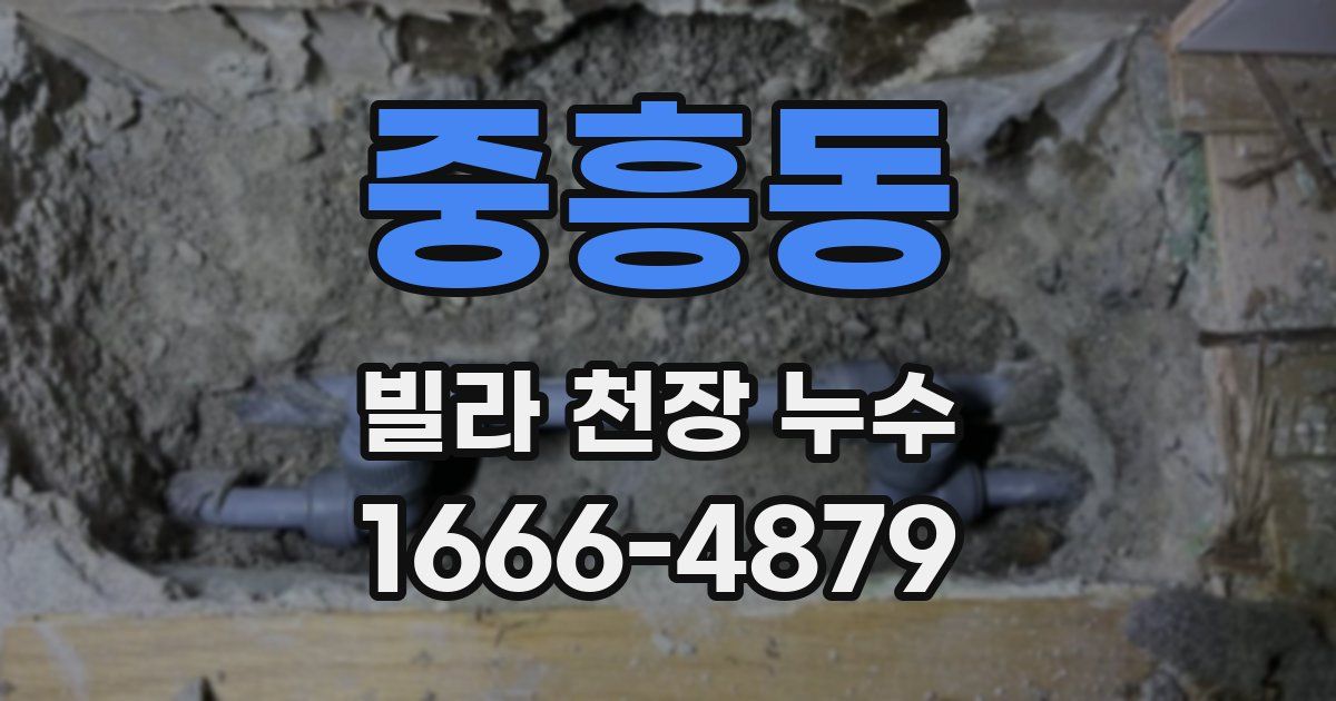 중흥동 빌라 천장 누수