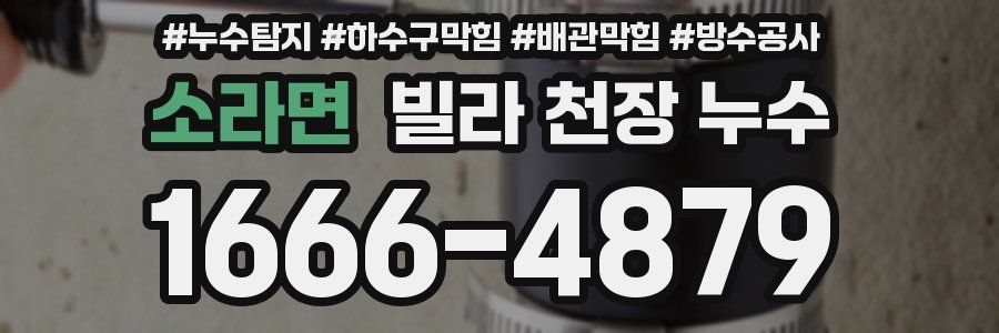 소라면 빌라 천장 누수