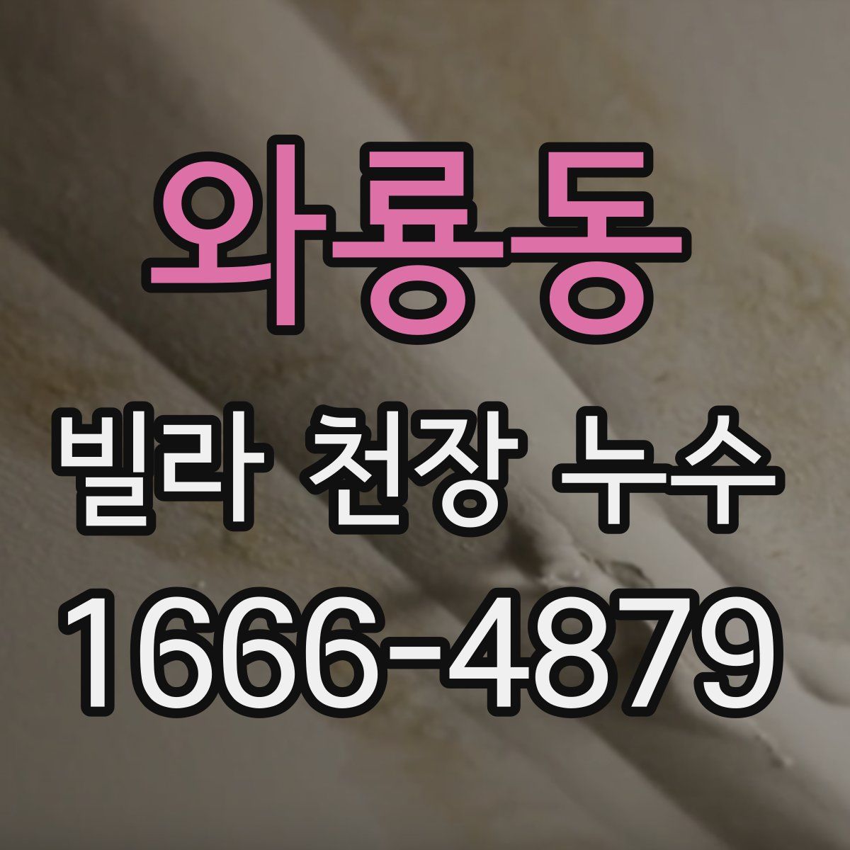 와룡동 빌라 천장 누수