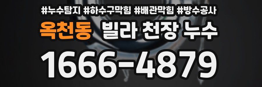 옥천동 빌라 천장 누수