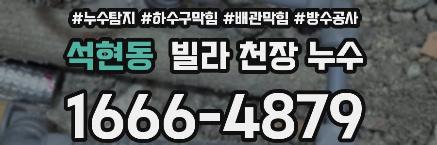 석현동 빌라 천장 누수