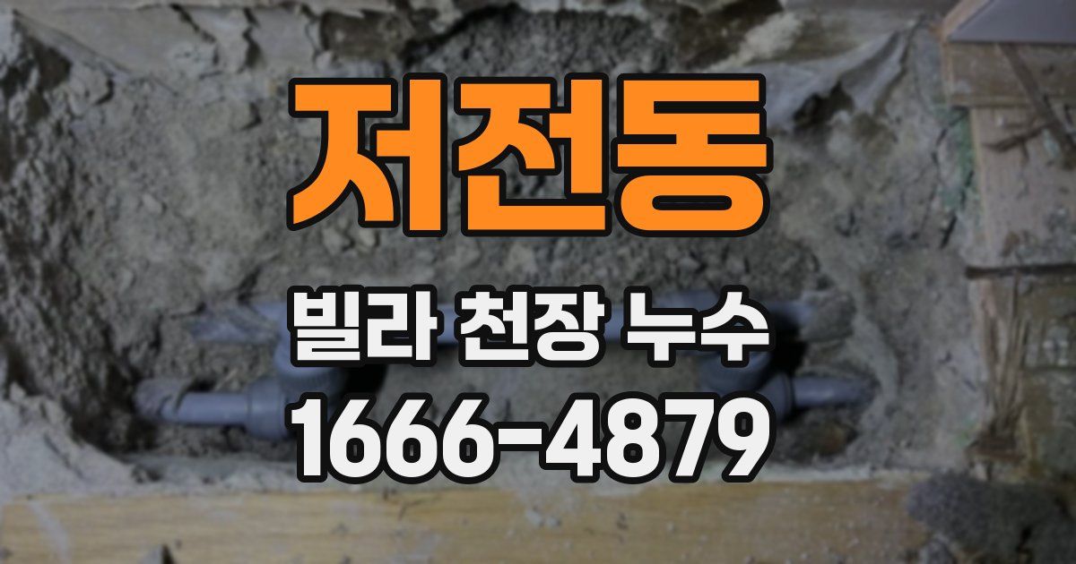 저전동 빌라 천장 누수