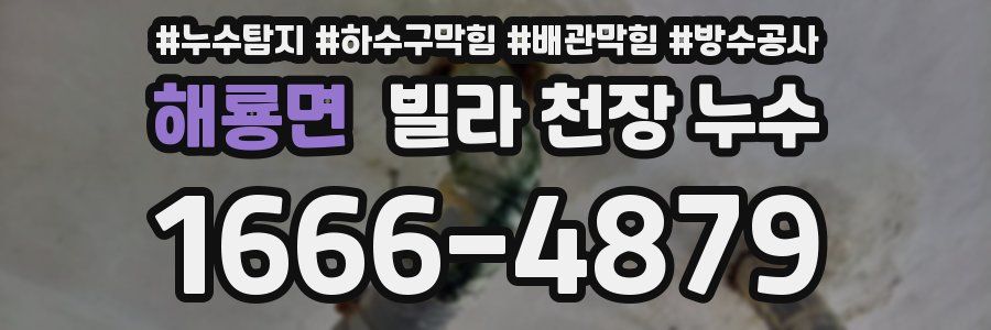 해룡면 빌라 천장 누수