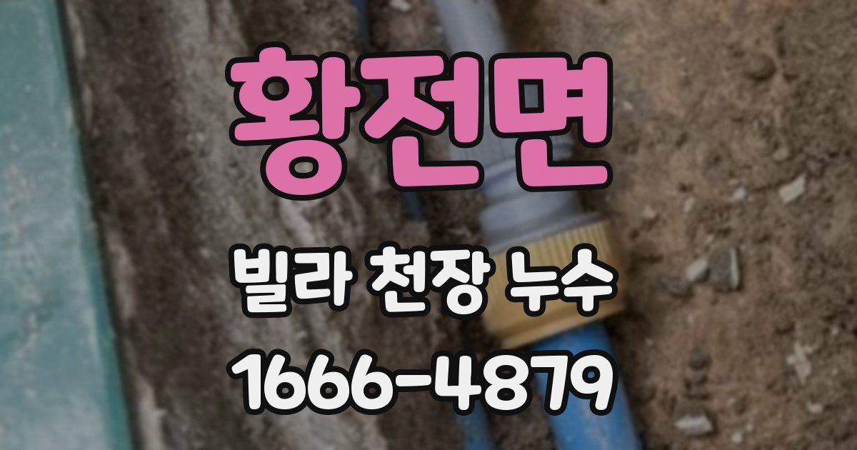 황전면 빌라 천장 누수