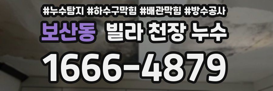 보산동 빌라 천장 누수