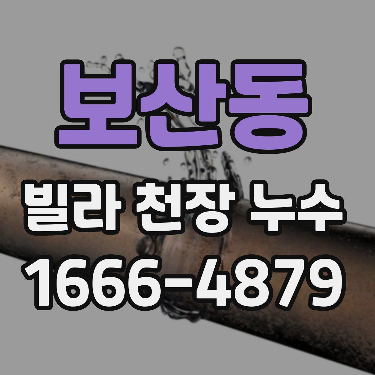 보산동 빌라 천장 누수