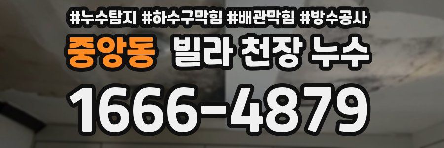 중앙동 빌라 천장 누수
