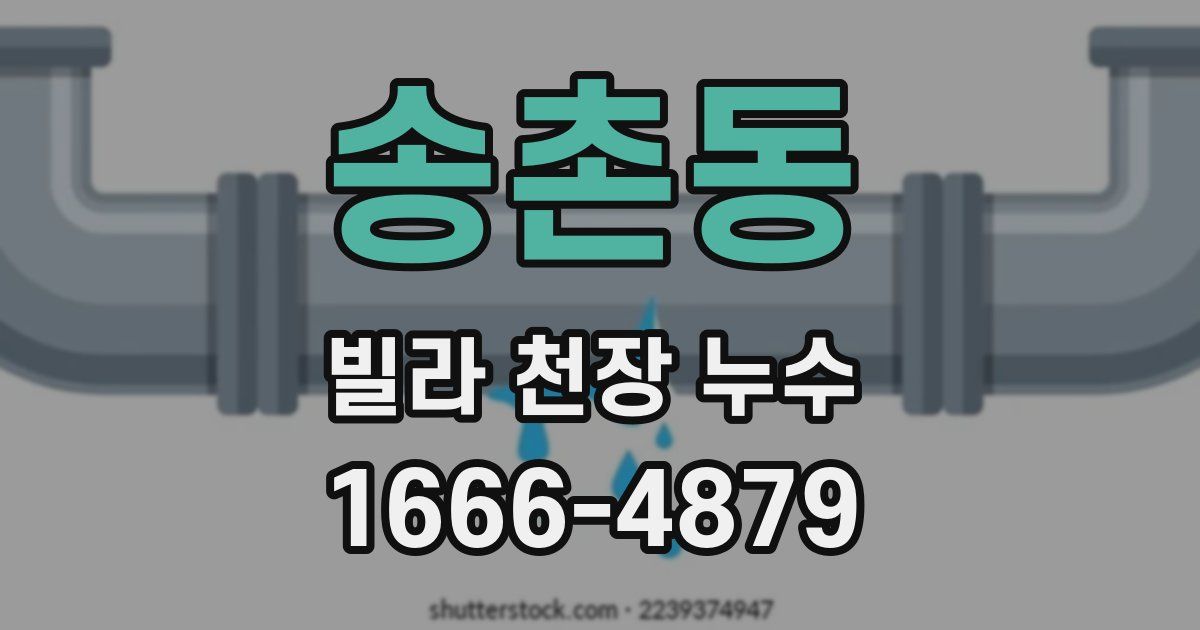 송촌동 빌라 천장 누수