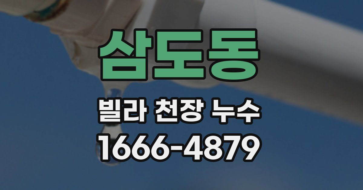삼도동 빌라 천장 누수