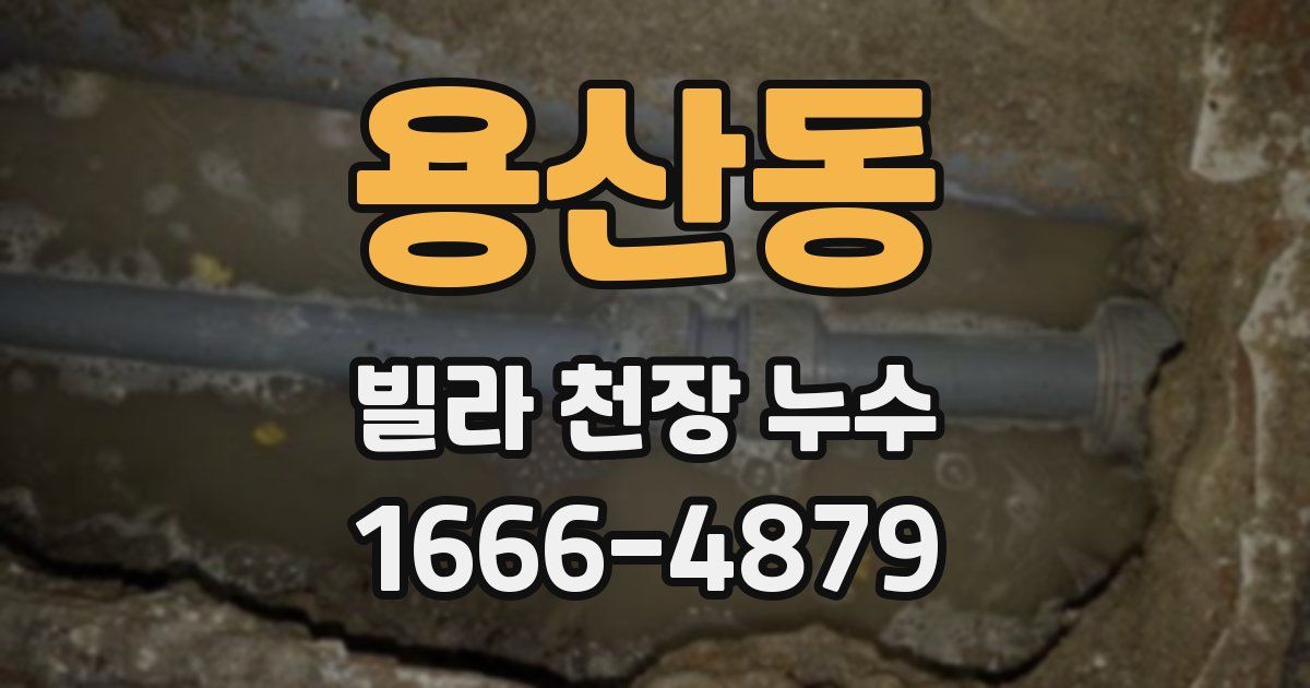 용산동 빌라 천장 누수