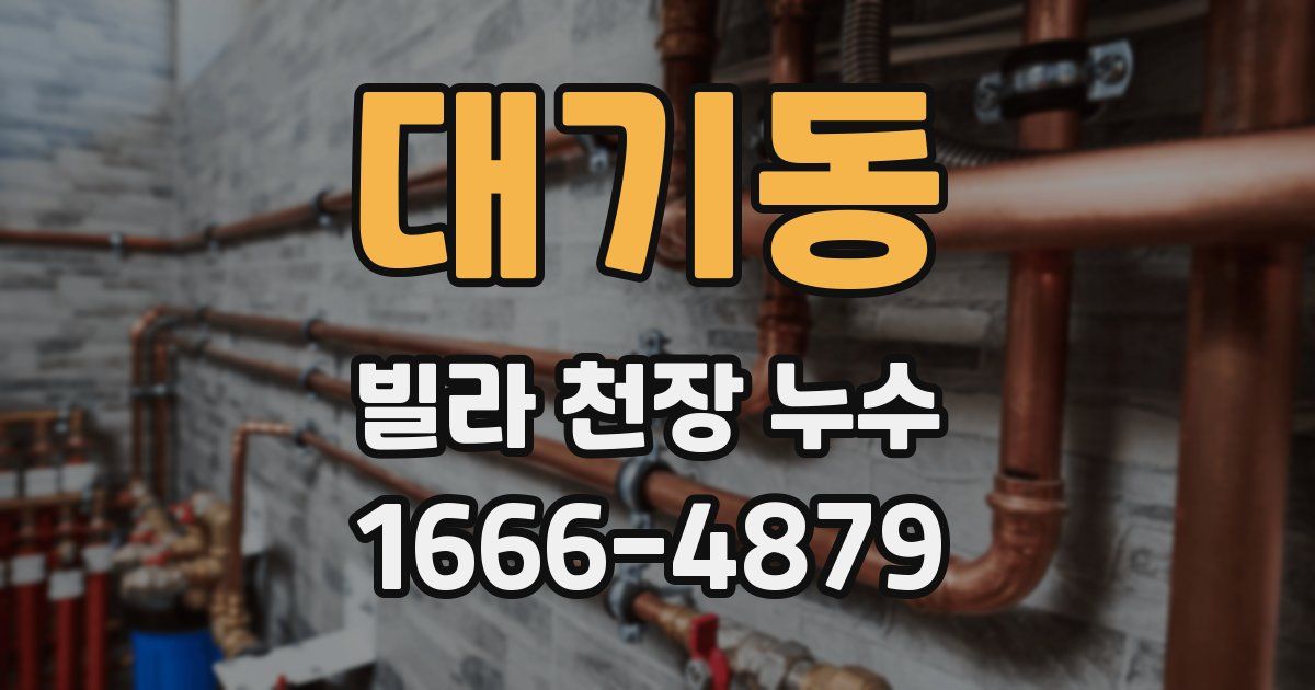 대기동 빌라 천장 누수