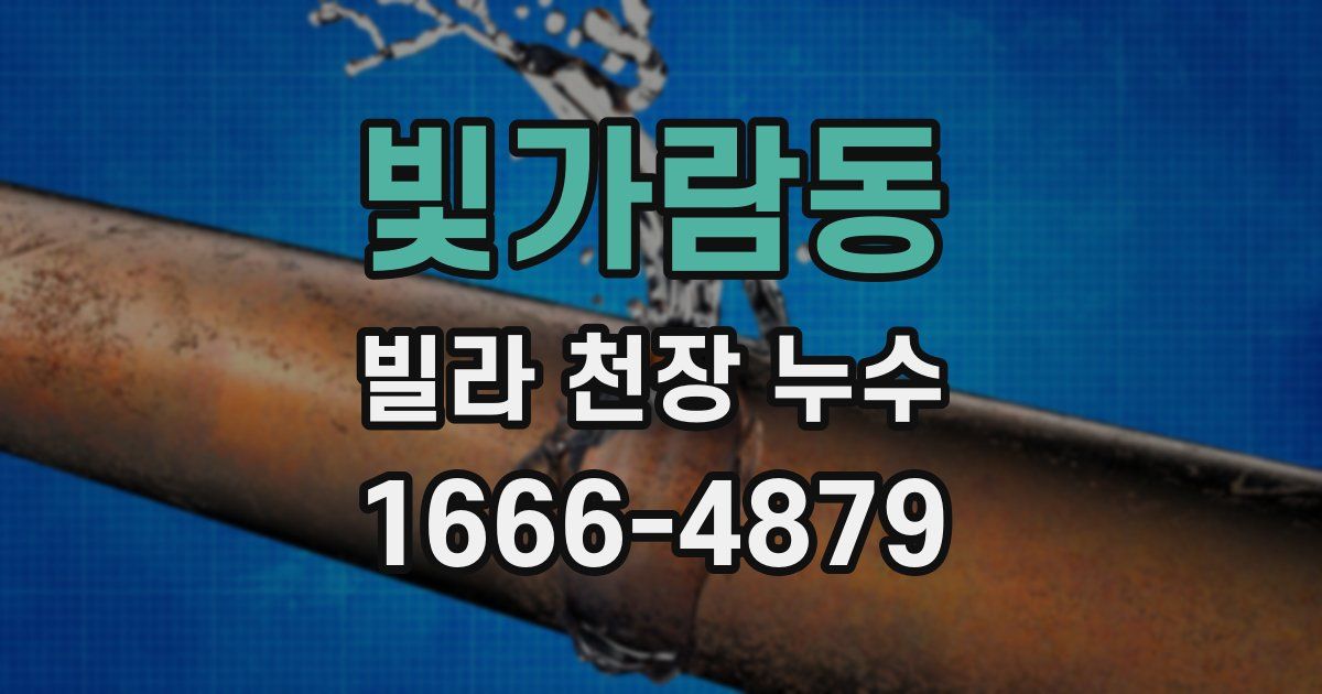 빛가람동 빌라 천장 누수