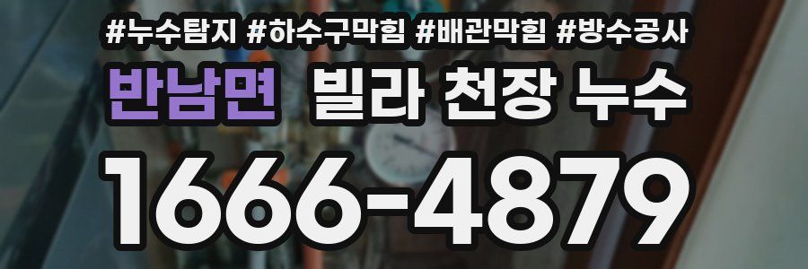 반남면 빌라 천장 누수