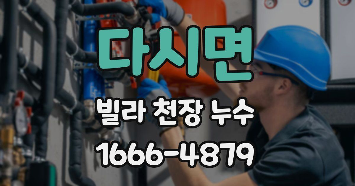 다시면 빌라 천장 누수