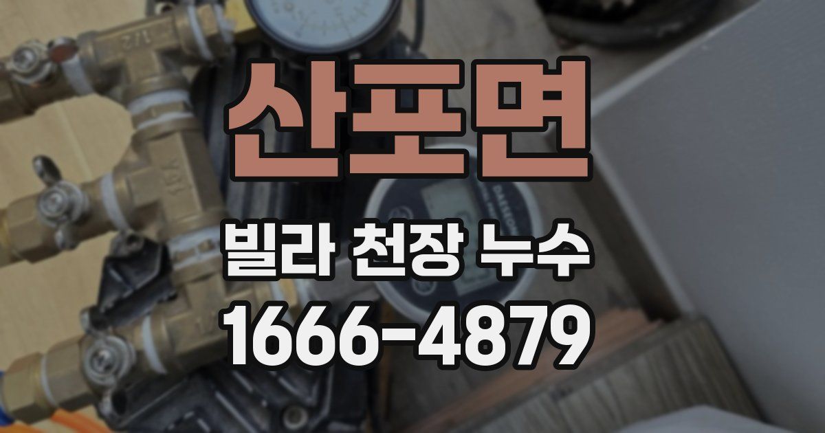 산포면 빌라 천장 누수
