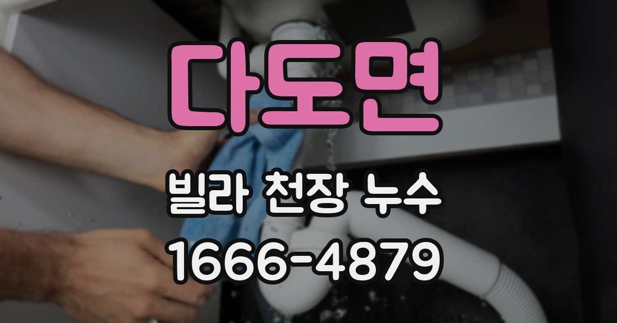 다도면 빌라 천장 누수