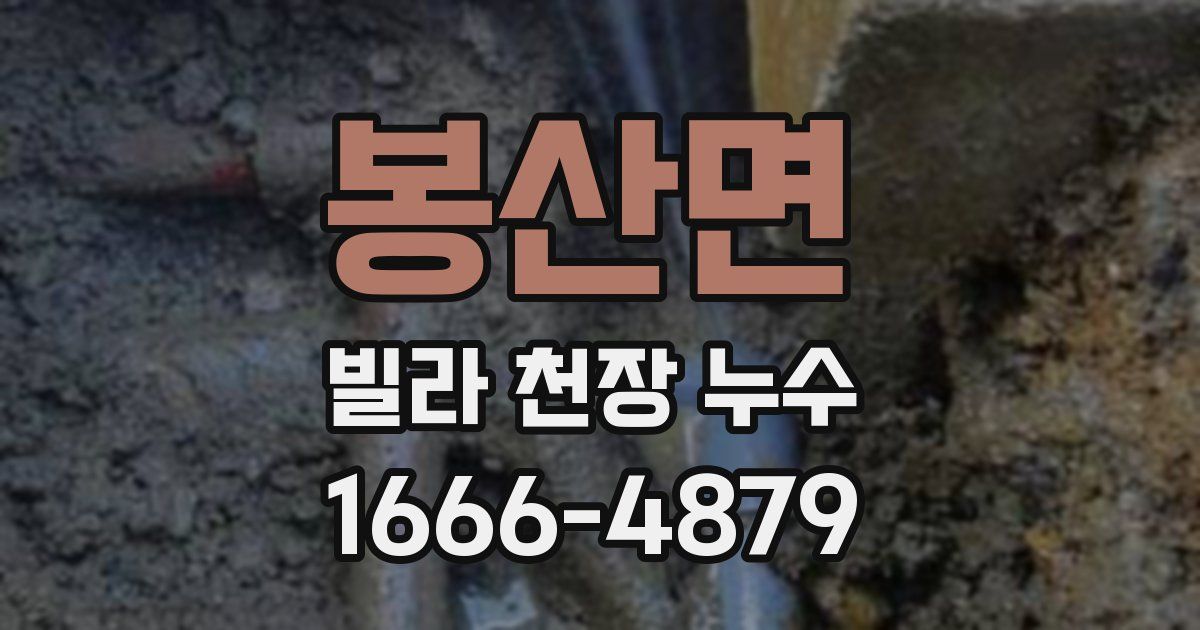 봉산면 빌라 천장 누수